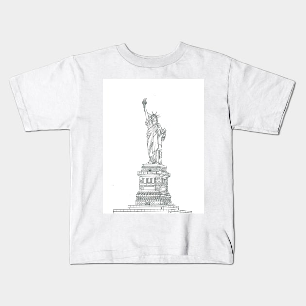 Statue of Liberty Kids T-Shirt by valery in the gallery